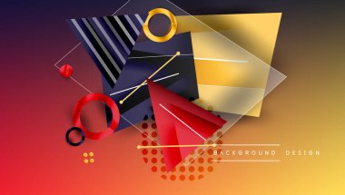 Renkli gradyanlı soyut arkaplan geometrik tasarımı