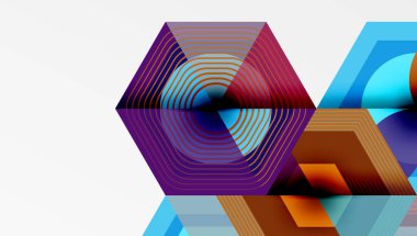 Yaratıcı altıgenler geometrik şekiller tasarımı