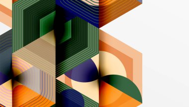 Yaratıcı altıgenler geometrik şekiller tasarımı