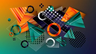 Yaratıcı üçgenler ve daireler bileşimi