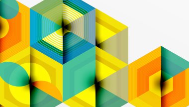 Yaratıcı altıgenler geometrik şekiller tasarımı