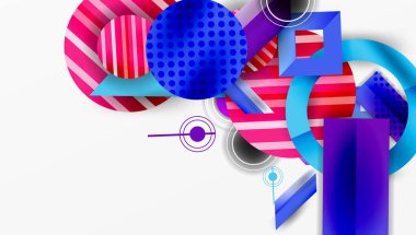 Dairesel ve üçgenli karmaşık geometrik arkaplan