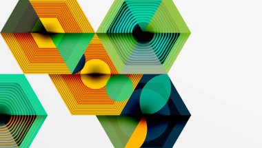 Altıgenler tasarımı geometrik soyut arkaplan