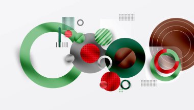 Üstüste binen Şeffaf Şekillerle Soyut Geometrik Arkaplan