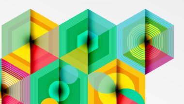 Yaratıcı altıgenler geometrik şekiller tasarımı