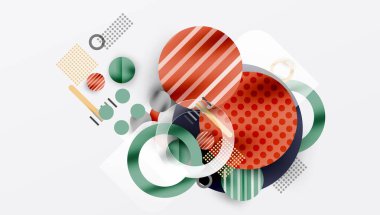 Üstüste binen Şeffaf Şekillerle Soyut Geometrik Arkaplan