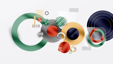 Üstüste binen Şeffaf Şekillerle Soyut Geometrik Arkaplan