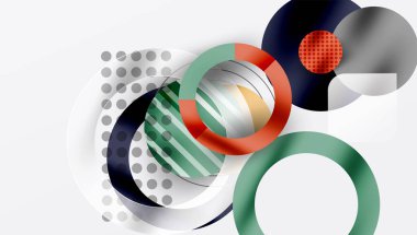 Üstüste binen Şeffaf Şekillerle Soyut Geometrik Arkaplan