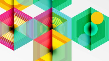 Yaratıcı altıgenler geometrik şekiller tasarımı