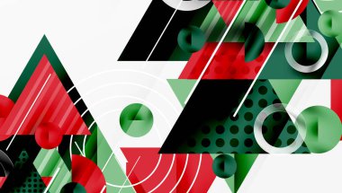 Modern geometrik arkaplan - düzgün eğimli ve yarı şeffaf üçgenler üst üste biniyor