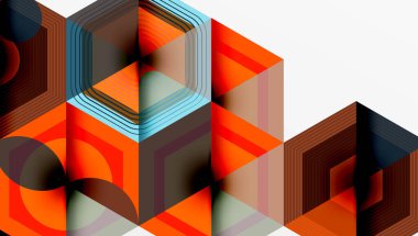 Yaratıcı altıgenler geometrik şekiller tasarımı