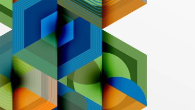 Yaratıcı altıgenler geometrik şekiller tasarımı