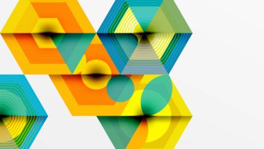 Yaratıcı altıgenler geometrik şekiller tasarımı