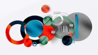 Soyut arkaplan - pürüzsüz eğimleri ve şeffaflığı olan katmanlı geometrik şekiller