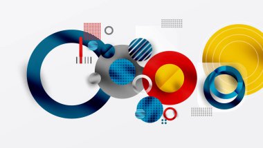 Üstüste binen Şeffaf Şekillerle Soyut Geometrik Arkaplan