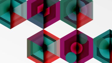 Yaratıcı altıgenler geometrik şekiller tasarımı