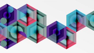 Yaratıcı altıgenler geometrik şekiller tasarımı