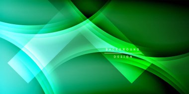 Gölge çizgileri olan etkileyici bir poster. Özellikler teknolojisi, minimalist ve iş temaları, parlak canlı renk şemaları