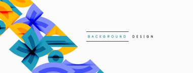 Dairesel ve yuvarlak elementlerin yer aldığı soyut geometrik arkaplan. Kalın kontrast, pürüzsüz gradyanlar, dinamik kompozisyon, fütüristik stil