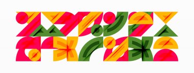 Dairesel ve yuvarlak elementlerin yer aldığı soyut geometrik arkaplan. Kalın kontrast, pürüzsüz gradyanlar, dinamik kompozisyon, fütüristik stil