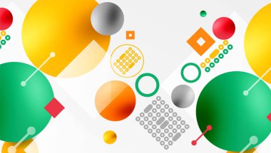 Çemberler ve elementler geometrik soyut arkaplan