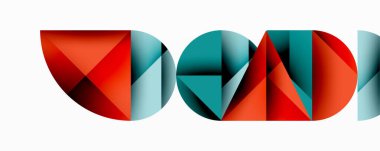 Çemberler ve üçgenlerin kesiştiği soyut geometrik desen. Yüksek kontrastlı kompozisyon derinlik yaratır ve dinamik, modern estetik