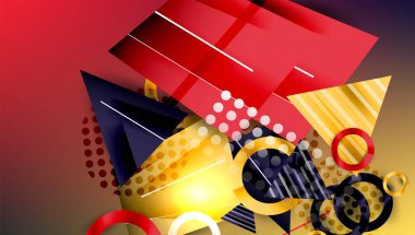 Renkli gradyanlı soyut arkaplan geometrik tasarımı