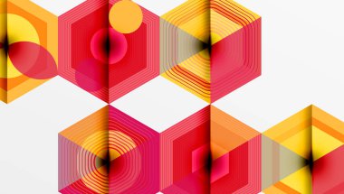 Altıgenler tasarımı geometrik soyut arkaplan