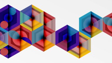 Yaratıcı altıgenler geometrik şekiller tasarımı