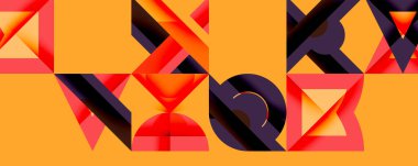 Çemberler soyut arkaplan çizgilerini kareler