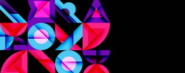 Çemberler soyut arkaplan çizgilerini kareler