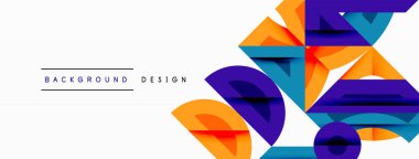 Dairesel ve yuvarlak elementlerin yer aldığı soyut geometrik arkaplan. Kalın kontrast, pürüzsüz gradyanlar, dinamik kompozisyon, fütüristik stil