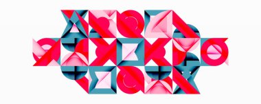 Minimum geometrik soyut arkaplan. Çember kare ve üçgen tasarımı