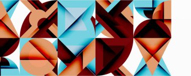 Minimum geometrik soyut arkaplan. Çember kare ve üçgen tasarımı