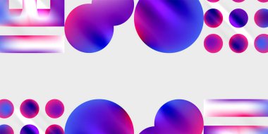 Basit şekiller - daireler, üçgenler, dikdörtgenler soyut arka plan. Duvar Kağıdı, Sancak, Arkaplan, Kart, Kitap İllüstrasyonu, İniş Sayfası