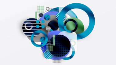 Soyut arkaplan - pürüzsüz eğimleri ve şeffaflığı olan katmanlı geometrik şekiller