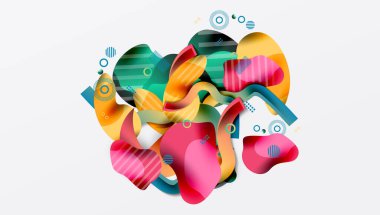 Canlı soyut arkaplan örtüşen şekiller