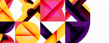 Çemberler soyut arkaplan çizgilerini kareler