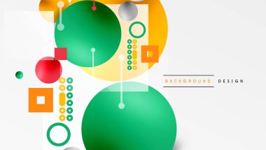 Çemberler ve elementler geometrik soyut arkaplan