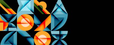 Çemberler soyut arkaplan çizgilerini kareler