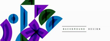 Dairesel ve yuvarlak elementlerin yer aldığı soyut geometrik arkaplan. Kalın kontrast, pürüzsüz gradyanlar, dinamik kompozisyon, fütüristik stil