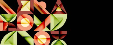 Çemberler soyut arkaplan çizgilerini kareler