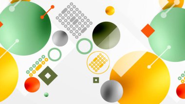 Çemberler ve elementler geometrik soyut arkaplan