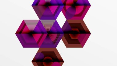 Altıgenler tasarımı geometrik soyut arkaplan