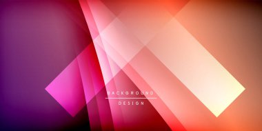 Gölge çizgileri olan etkileyici bir poster. Özellikler teknolojisi, minimalist ve iş temaları, parlak canlı renk şemaları