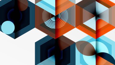 Yaratıcı altıgenler geometrik şekiller tasarımı