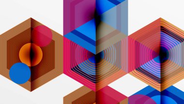 Yaratıcı altıgenler geometrik şekiller tasarımı