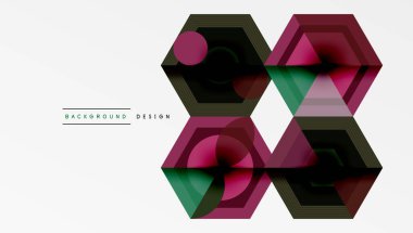 Yaratıcı altıgenler geometrik şekiller tasarımı