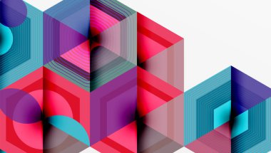 Yaratıcı altıgenler geometrik şekiller tasarımı