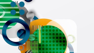 Soyut arkaplan - pürüzsüz eğimleri ve şeffaflığı olan katmanlı geometrik şekiller